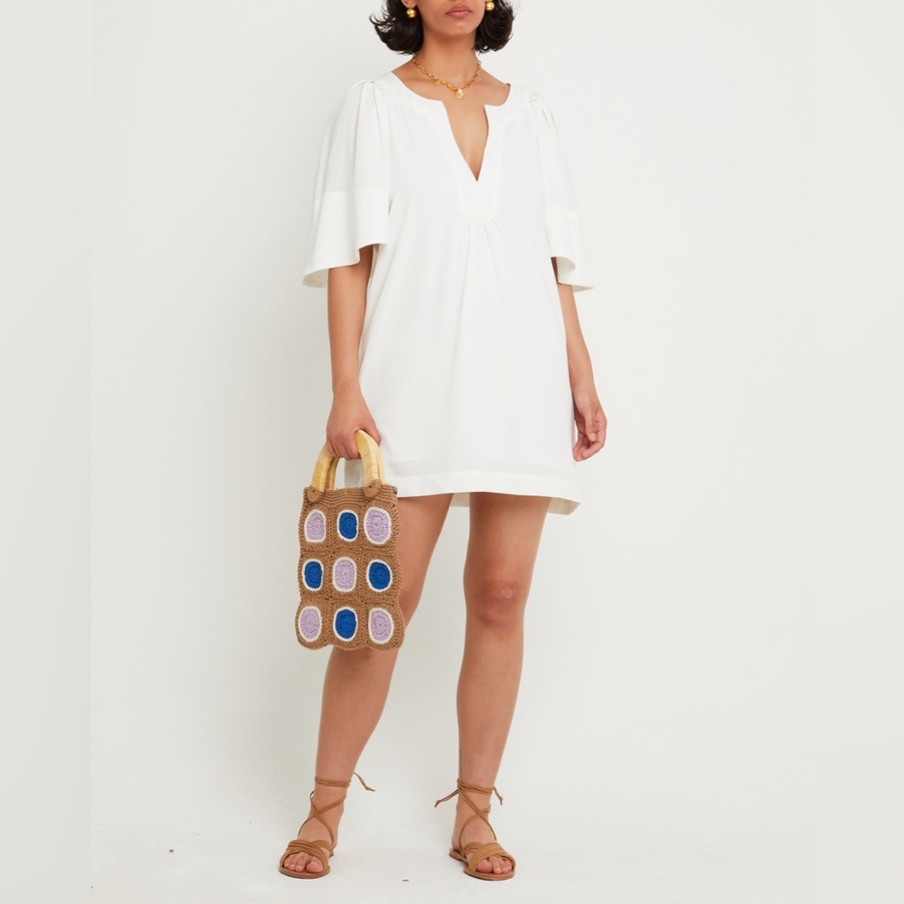 Tuckernuck White V-Neck Mini Dress